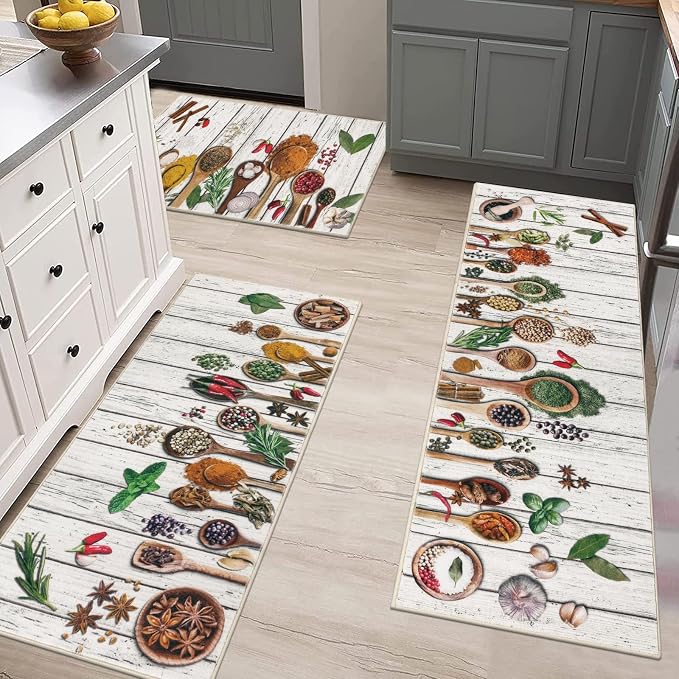 Vaukki Boho Kitchen Rug Sets 3 Pieces, Washable Kitchen Mats - Image 7