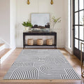 Washable Rug 4x6 Area Rugs for Living Room, Abstract Rug for Bedroom, Soft by ROYHOME