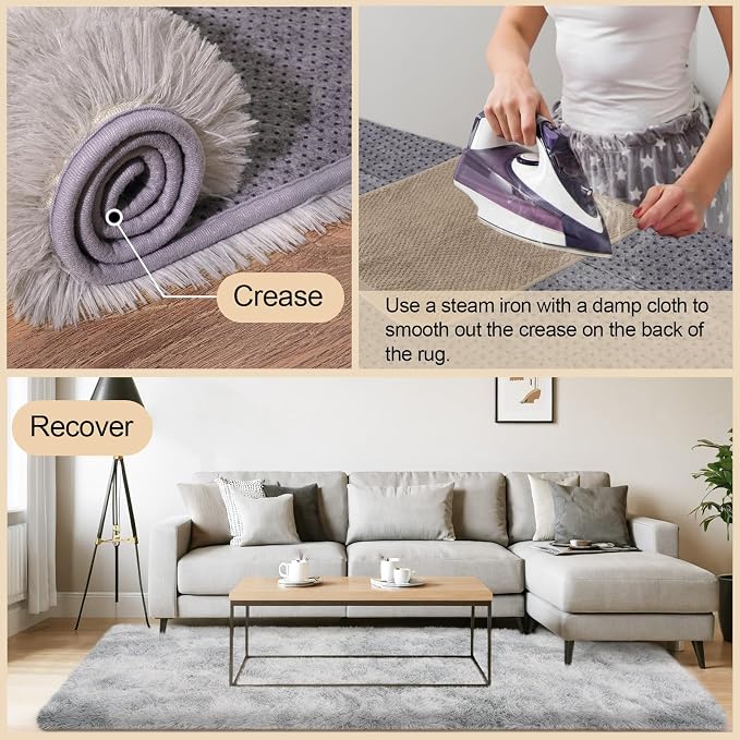 Mugorn 8x10 Area Rugs for Living Room, Large Fluffy Rugs for Bedroom, Soft - Image 4