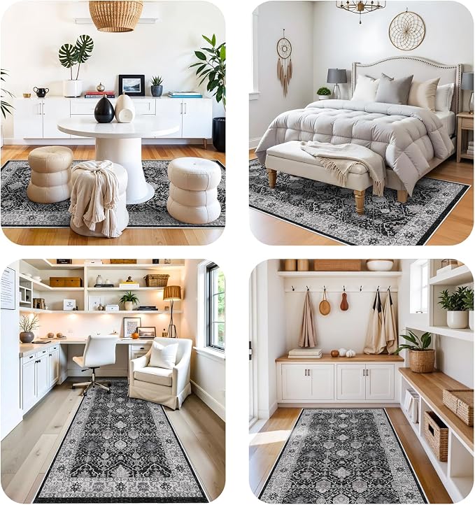4x10 Washable Hallway Runner Rug: Oriental 10ft Extra Wide Ultra Soft Runners - Image 8