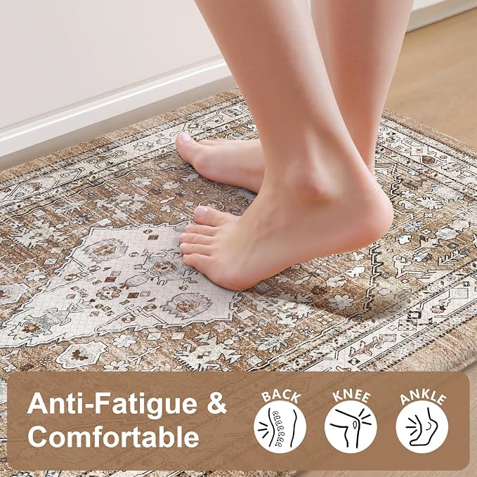 Collive Farmhouse Kitchen Mats, Cushioned Anti Fatigue Mats - Image 3