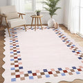 Small Bedroom Area Rug 3x5 Checkered Area Rug by GarveeHome