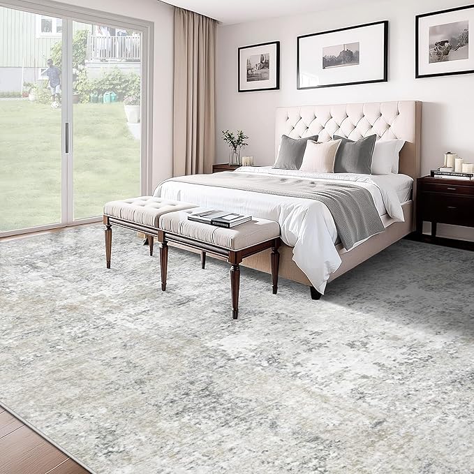 XLUEZ 10x12 Area Rug for Living Room, Washable Modern Abstract Large Area Rug - Image 4