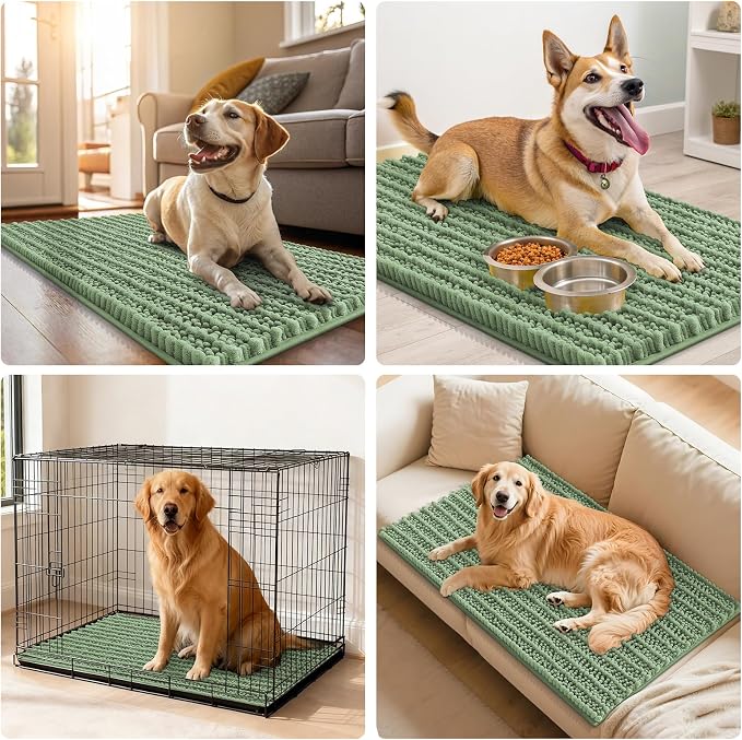 Smiry Dog Door Mat for Muddy Paws 24x16, Absorbent Dirt Trapper, Non-Slip - Image 7