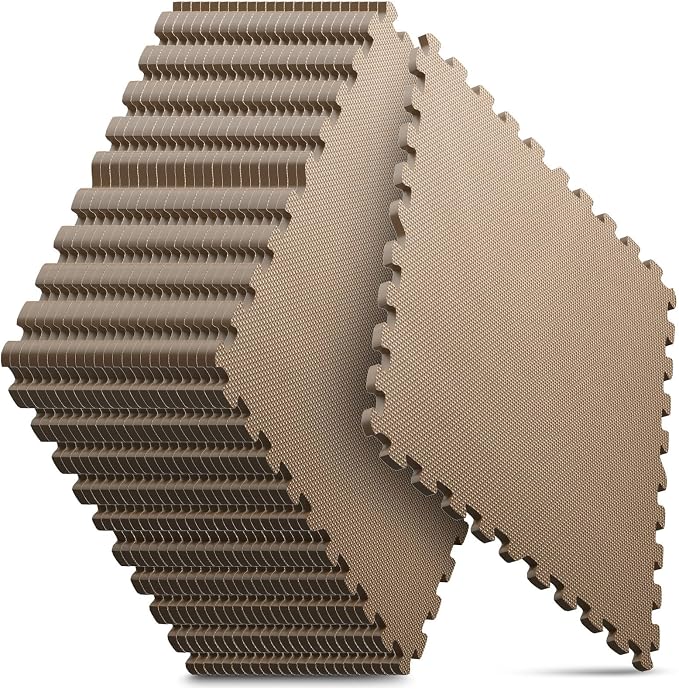 24 Pack Home Gym Mat, Puzzle Exercise Mat, EVA Interlocking Foam Floor Tiles by NazhuraGoodCompanionAtHome