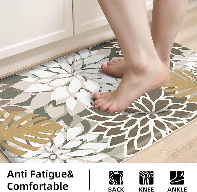 Arenarug Kitchen Mats for Floor 2PCS Cushioned Anti Fatigue Kitchen Mats - Image 4