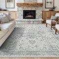 Rugxara 5X7 Washable Area Rug for Living Room, Neutral Vintage Large Boho Rugs by Rugxara