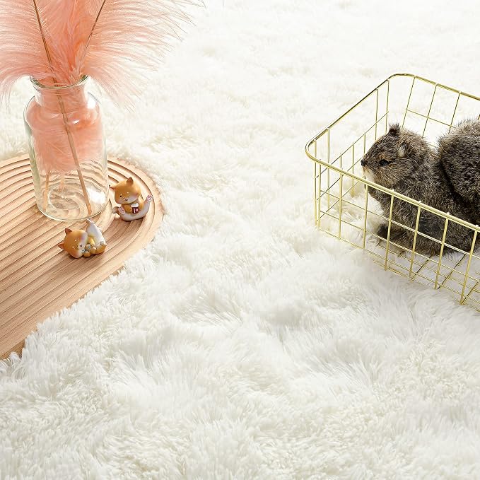 Andecor Soft Fluffy Bedroom Rugs, 6 x 9 Feet Indoor Shaggy Plush Area Rug - Image 3