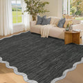 GarveeHome Scalloped Area Rug 4x6 by GarveeHome