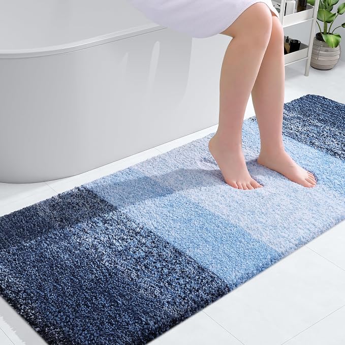 OLANLY Bathroom Runner Rugs Mat 59x24, Extra Soft Absorbent Microfiber Bath Rugs by OLANLY