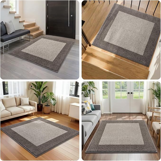 Washable Area Rug 48" x 48", Non Slip Kitchen Rug - Image 2