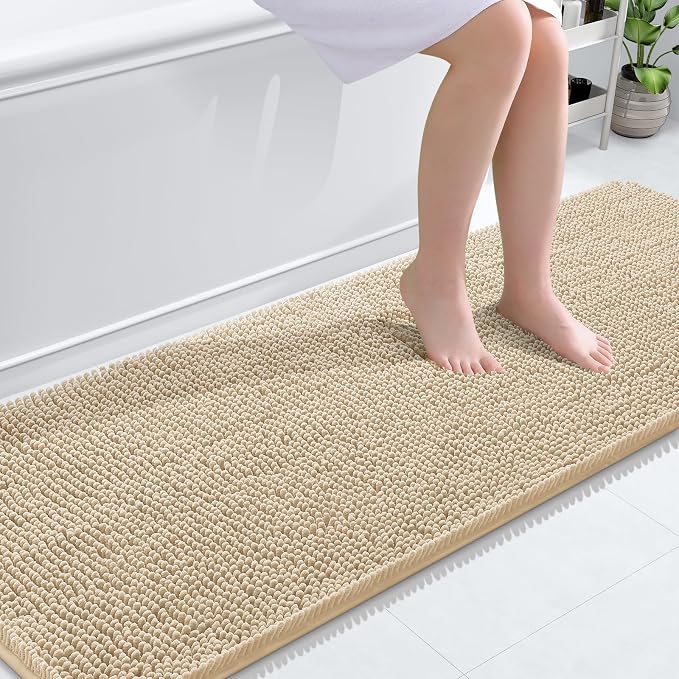 OLANLY Bathroom Runner Rugs 70x24, Extra Soft Absorbent Chenille Bath Rugs by OLANLY