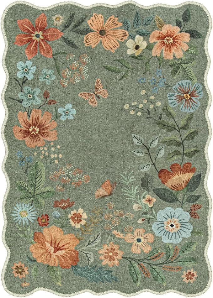 Lahome Floral Living Room Rugs, Area Rugs 5x7 Rug - Image 8