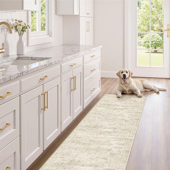 UERMEI 3x8 Washable Runner Rug for Hallway, Non Slip Low Pile Kitchen Carpet - Image 6