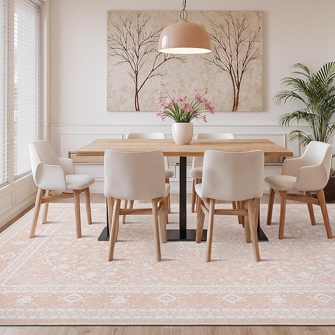 Lessymo 5x7 Area Rugs- Machine Washable Area Rugs, Super Soft Faux-Wool Area Rug - Image 7