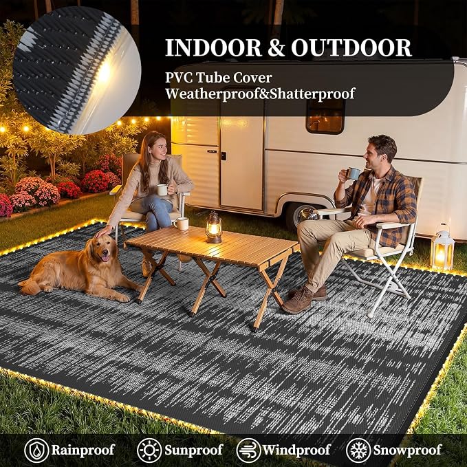 MontVoo Outdoor Rug Waterproof 6x9 ft - Image 3