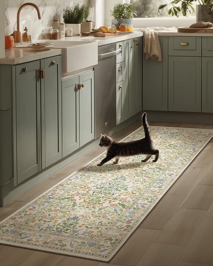 Washable Runner for Hallways Kitchen Rug: 2'6"x8' Runner Rugs Stain Resistant by palohom