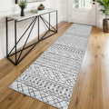 KUTA Boho Runners for Hallways 2x8 Grey Moroccan Washable Runner Rug Non-Slip by KUTA