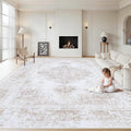 XLUEZ Area Rug 10x12 Living Room Rug, Machine Washable Vintage Distressed by XLUEZ