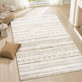 3x5 Area Rug Machine Washable Non Slip Rug Distressed Neutral Moroccan Boho Rug by Tchdio