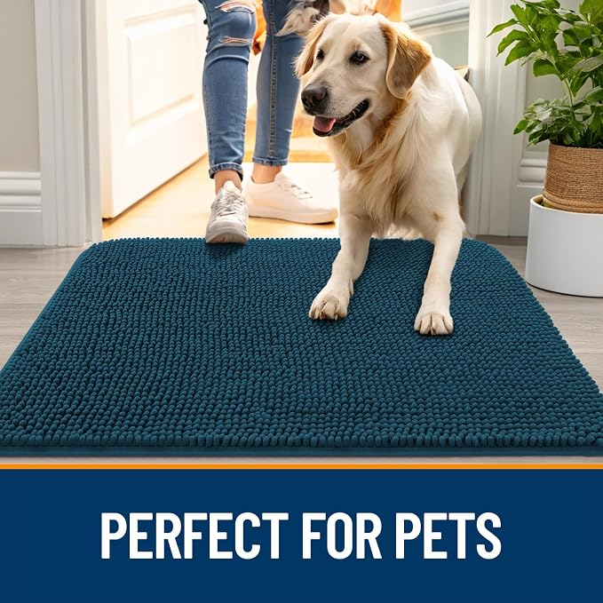 OLANLY Dog Door Mat for Muddy Paws 45x27, Absorbs Moisture and Dirt, Absorbent - Image 6