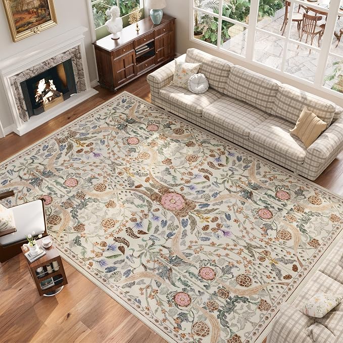 AMTOVO 8x10 Washable Area Rugs for Living Room, Non-Slip&Non-Shedding Large - Image 2