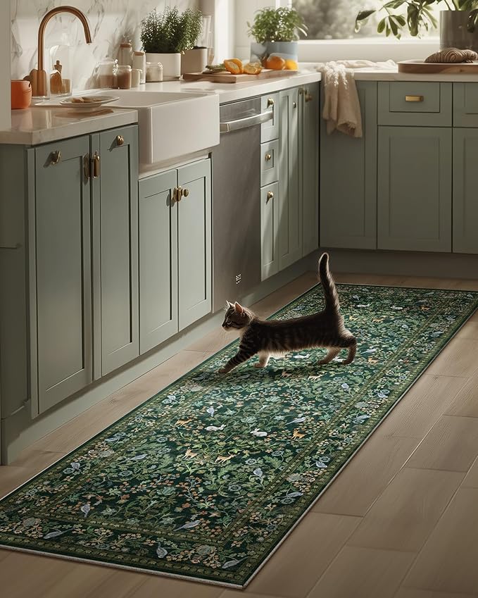 Washable Runners for Hallways Kitchen Rugs: 2'6"x8' Runner Rug Stain Resistant by palohom