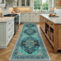 RELEANY Area Rugs Runner 2'x7' Washable Non-Slip, Floral Vintage Distress by RELEANY