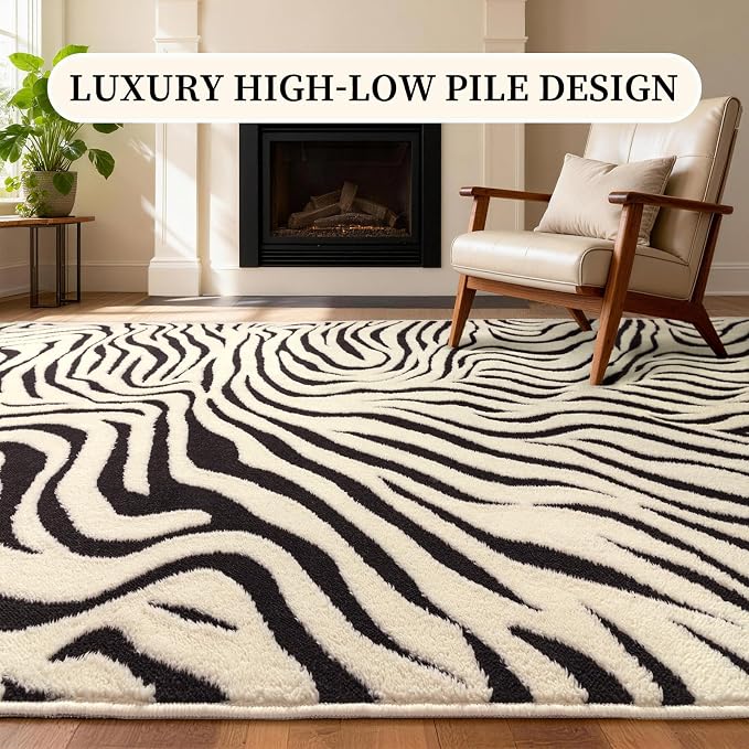 YIHOUSE 4×6 Ft Area Rugs for Living Room: Modern Washable Rug - Image 2