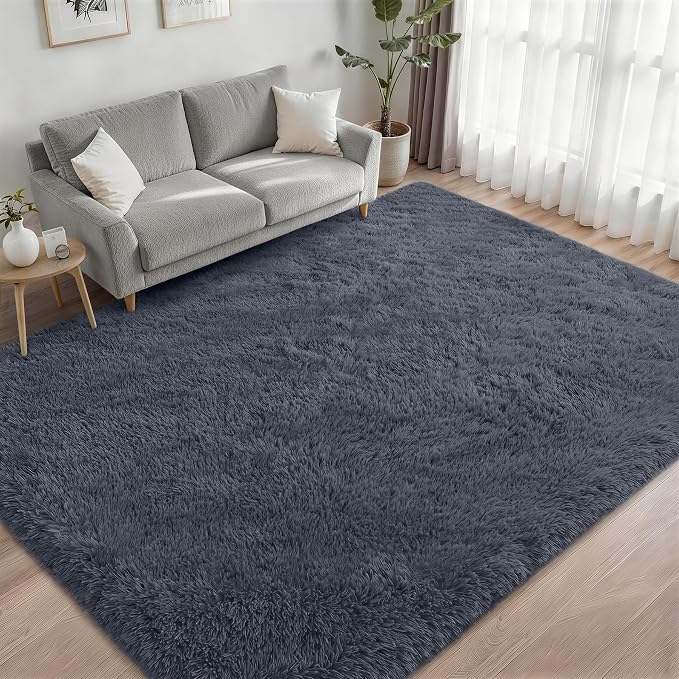 Fluffy 5x7 Area Rugs for Living Room Bedroom: Ultra Soft Shag Rug Non-Slip - Image 2