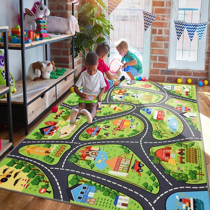 Farmyard Adventure Play Rugs, Educational and Fun Farm Play Mat - Image 5