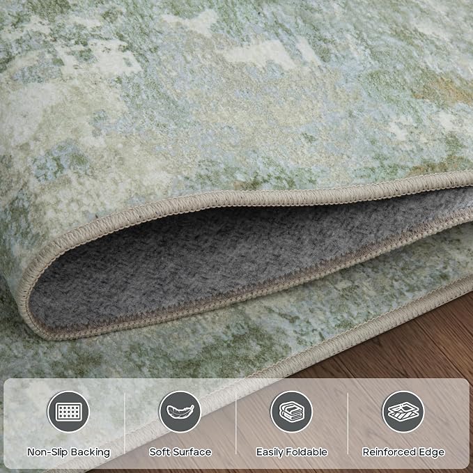 5x7 Area Rugs for Living Room Rug Washable: Modern Rug for Dining Room Bedroom - Image 4