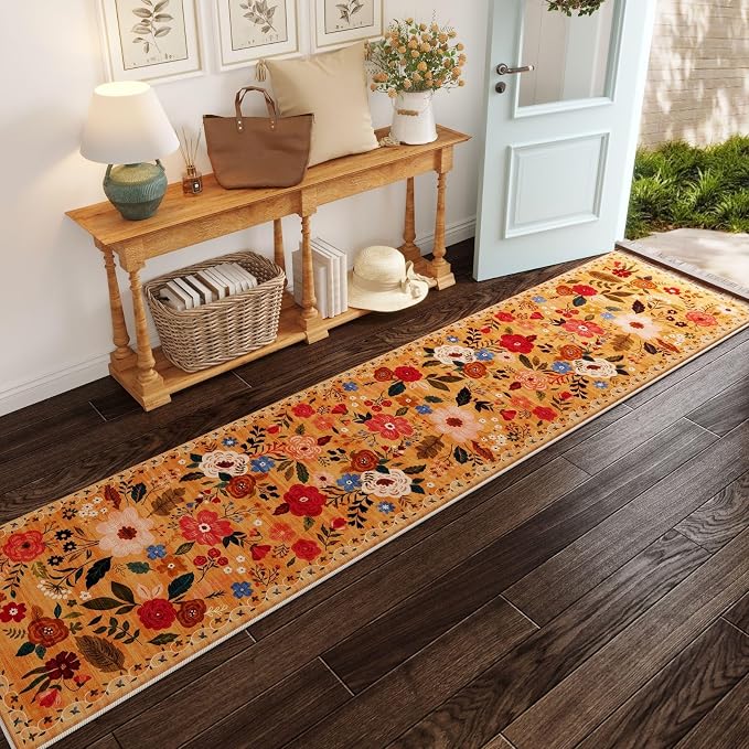 Rugcomf Runners for Hallways Kitchen Runner Rug Non Slip 2'x10' Long Washable - Image 2