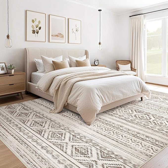 cotiled 6x9 Area Rugs Living Room Rug: Washable Boho Rugs - Image 2
