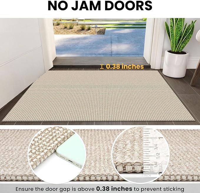 IOHOUZE Small Area Rug 2x3 Washable Woven Rugs - Image 3