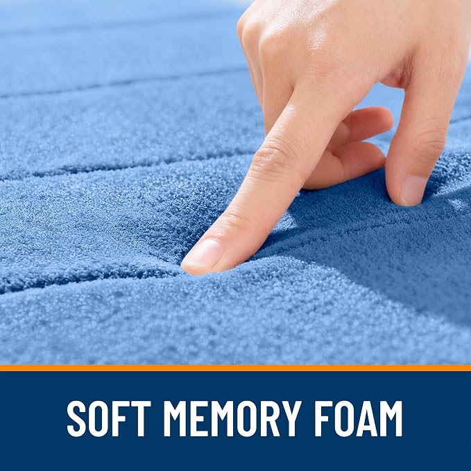 OLANLY Memory Foam Bath Mat 70x46, Super Soft Absorbent Bathroom Rugs, Quick Dry - Image 5