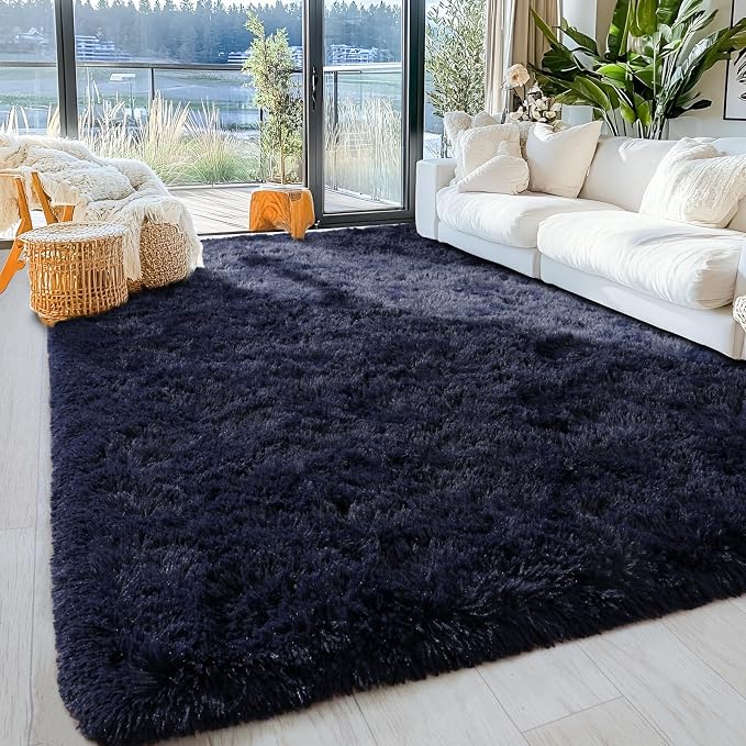 5x7ft Fluffy Fuzzy Area Rug for Living Room Bedroom, Ultra Soft Rugs for Living - Image 7