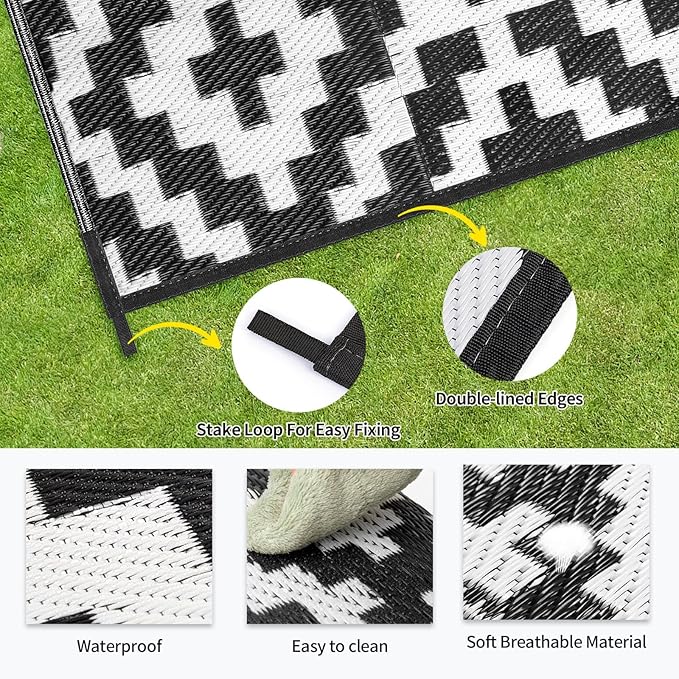 Outdoor Patio Plastic Straw Rug - Image 4