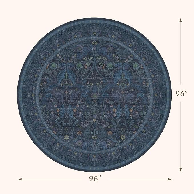 Washable 8ft Large Round Area Rug - Image 2