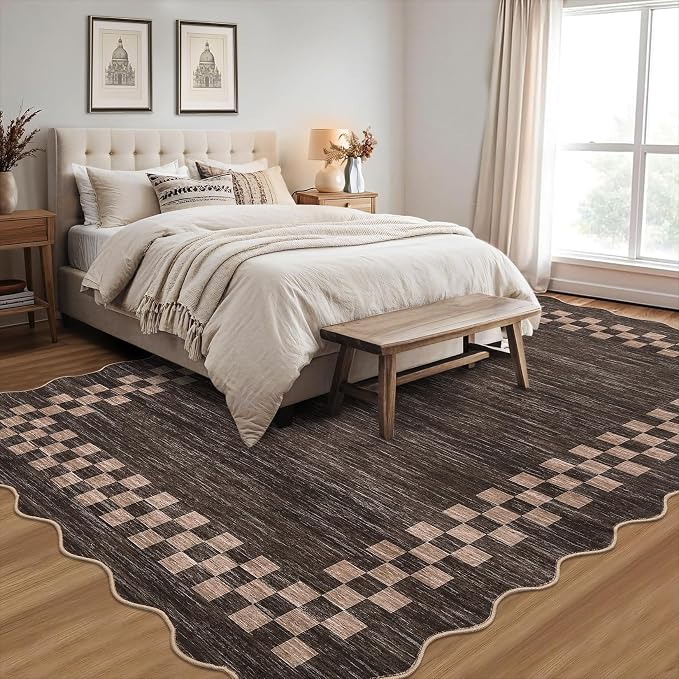 Small Bedroom Area Rug 3x5 Checkered Area Rug - Image 3