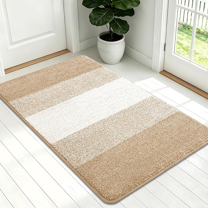 Kitinjoy Indoor Outdoor Door Mat, 54x32 Non-Slip Absorbent Dirt Trapper by Kitinjoy
