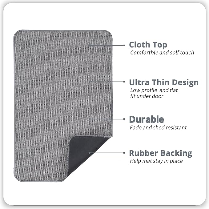 Bath Mat, Ultra Thin Bathroom Rugs, Rubber Bath Mats - Image 2