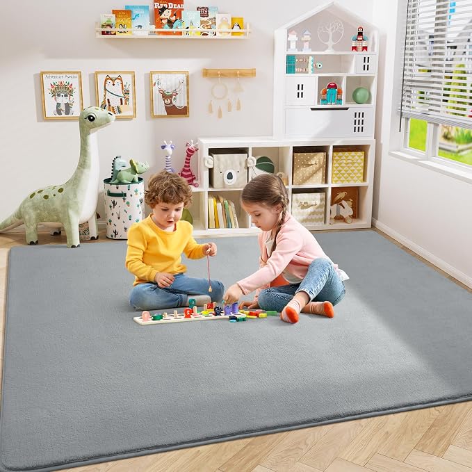 Amearea Large Modern Area Rugs for Bedroom Living Room, 8x10 Feet Grey - Image 4