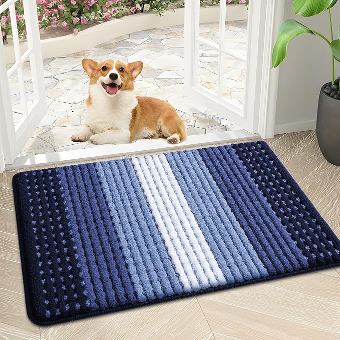 Kitinjoy Indoor Outdoor Door Mat, 30x17 Non-Slip Absorbent Dirt Trapper by Kitinjoy