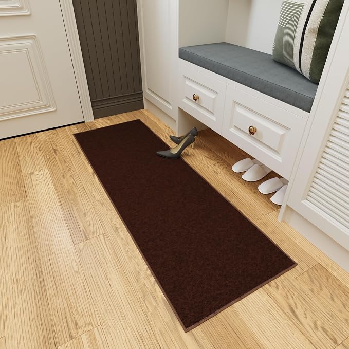 Ottomanson Hallway Runner Rug 1'10" x 6' Non Slip Solid Area Rugs Easy to Clean - Image 10