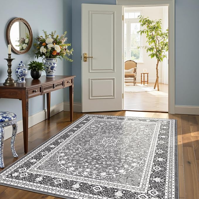 Lofus 5x7 Area Rugs for Living Room, Machine Washable Non-Slip Area Rug - Image 4