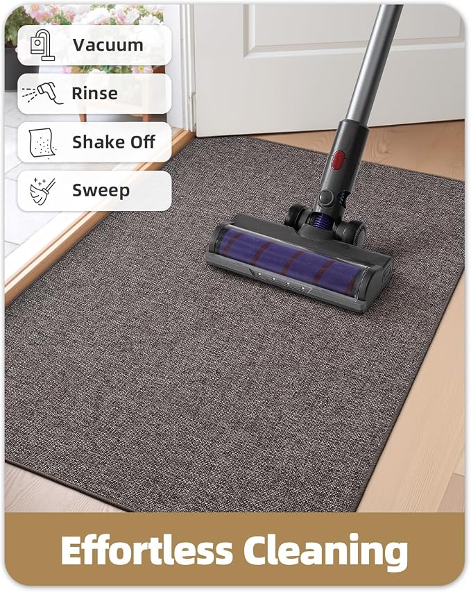 Color&Geometry Ultra Thin Indoor Door Mat 36"x56", Non Slip Rubber Backed Dirt - Image 8