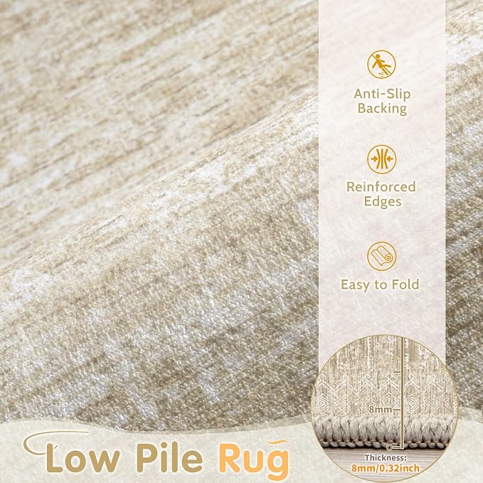 Washable Rug 5x7 Area Rugs: Modern Geometric Rugs - Image 3