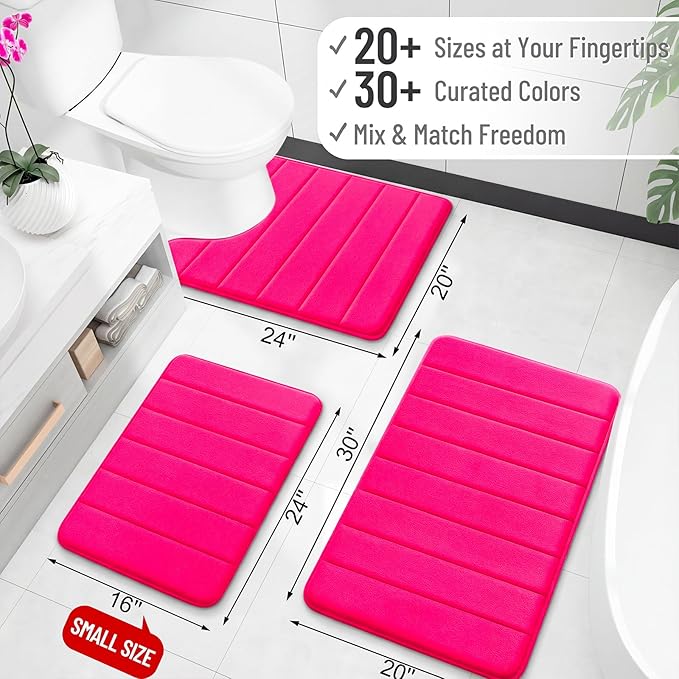 OLANLY Memory Foam Long Bathroom Rugs Runner 47x17, Super Soft Absorbent Bath - Image 2