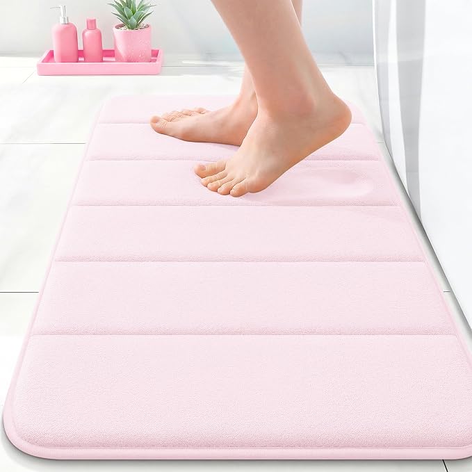 OLANLY Memory Foam Bath Mat 35x16, Super Soft Absorbent Bathroom Rugs, Quick Dry by OLANLY